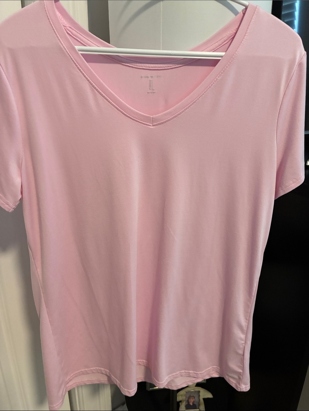 Amazon Essentials Light Pink V-Neck Short Sleeve Tee